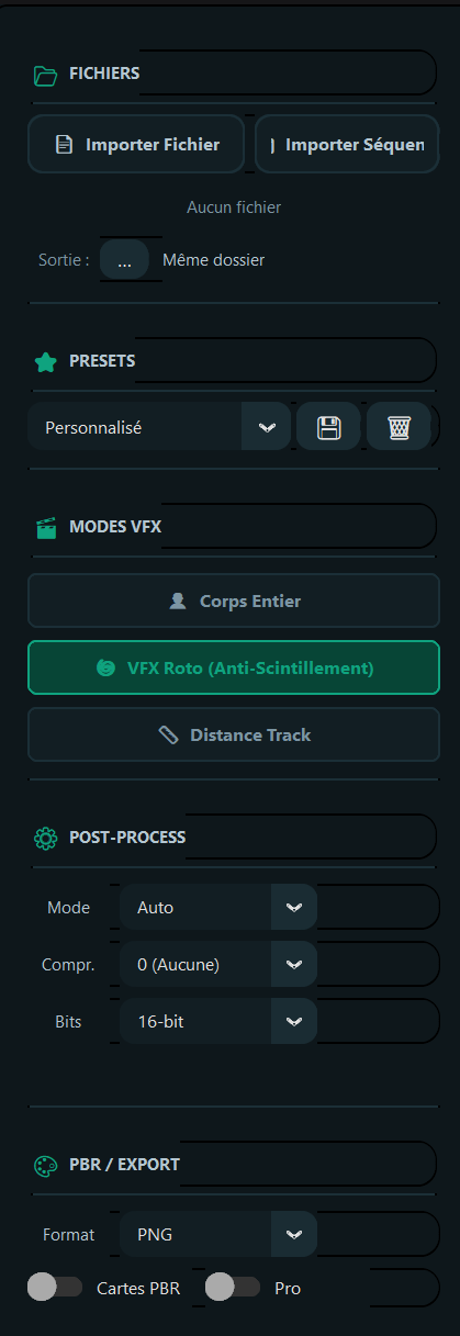 Left Sidebar Controls